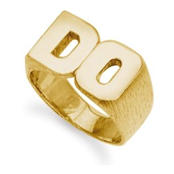 JIR019 | 9ct Yellow Gold Initial Blank Ring