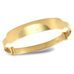 JKB078 | 9ct Yellow Gold Childrens / baby Id Expanding Bangle