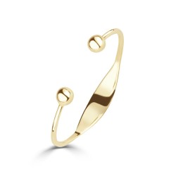 JKB094 | 9ct Yellow Child's Torque Bangle With id Plate