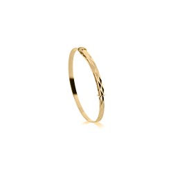 JKB111A | 9ct Yellow Gold Childs 2mm Mosaic Expandable Bangle