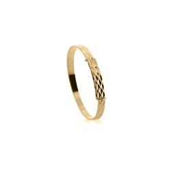 JKB111B | 9ct Yellow Gold Childs 3mm Mosaic Expandable Bangle