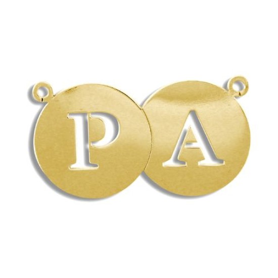 JNP023-Y-1mm | 9ct Yellow Gold Personalised Initial Discs
