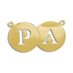 JNP023-Y | 9ct Yellow Gold Personalised Initial Discs