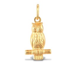 JPC237 | 9ct Yellow Gold Owl Charm