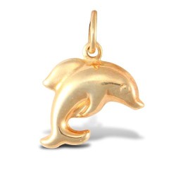 JPC238 | 9ct Yellow Gold Mini Dolphin Charm