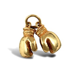 JPD149 | 9ct Yellow Gold Pair Of Boxing Glove Pendant