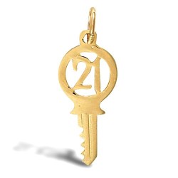 JPD179 | 9ct Yellow Gold 21 Key Pendant