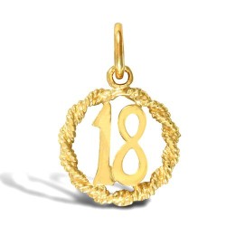 JPD195 | 9ct Yellow Gold 18 Rope Pendant