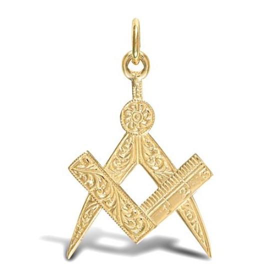 JPD276 | 9ct Yellow Gold Masonic Pendant