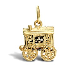JPD284 | 9ct Yellow Gold Gypsy Carriage Pendant