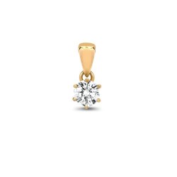 JPD462 | 9ct Yellow Gold 2.00ct size 6 Claw CZ Solitaire Pendant