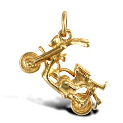 JPD560 | 9ct Yellow Gold Solid Moped Pendant