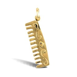 JPD562 | 9ct Yellow Gold Solid Comb Pendant