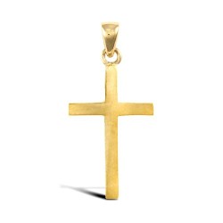 JPX002 | 9ct Yellow Gold Plain Solid Cross