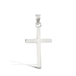 JPX111 | 9ct White Gold Solid Cross