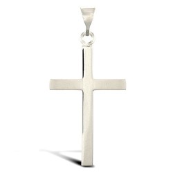 JPX112 | 9ct White Gold Solid Cross