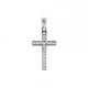 JPX151 | 9ct White Gold Channel Set CZ Cross