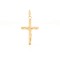 JPX155 | 9ct Yellow Gold Square Tube Hollow Crucifix