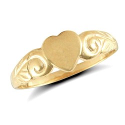 JRN004-J | 9ct Yellow Gold Heart Ring