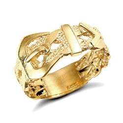 JRN017 | 9ct Yellow Gold Buckle Ring