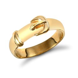 JRN019 | 9ct Yellow Gold Buckle Ring