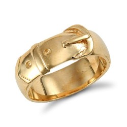 JRN020 | 9ct Yellow Gold Buckle Ring