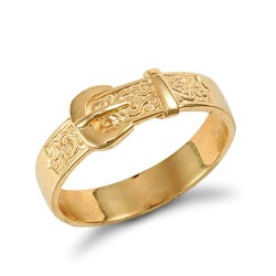 JRN021 | 9ct Yellow Gold Buckle Ring