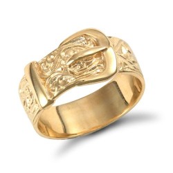 JRN022-S | 9ct Yellow Gold Buckle Ring