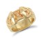 JRN024 | 9ct Yellow Gold Double Buckle Ring