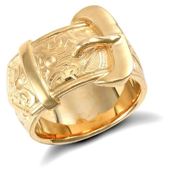 JRN027 | 9ct Yellow Gold Buckle Ring
