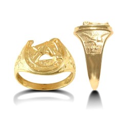 JRN039 | 9ct Yellow Gold Horse Shoe Ring