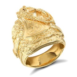 JRN054 | 9ct Yellow Gold Saddle Ring