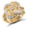 JRN065 | 9ct Yellow Gold Cubic Zirconia Knot Ring