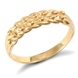 JRN075-J | 9ct Yellow Gold Keeper Ring