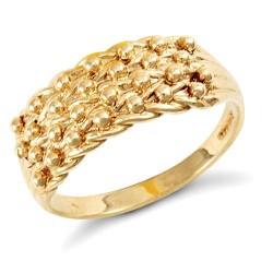 JRN077-M | 9ct Yellow Gold Keeper Ring