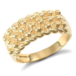 JRN080-P | 9ct Yellow Gold Keeper Ring