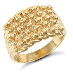 JRN082-Q | 9ct Yellow Gold Keeper Ring