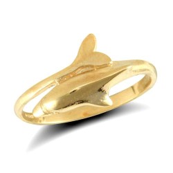 JRN099-J | 9ct Yellow Gold Dolphin Ring