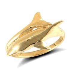 JRN100-K | 9ct Yellow Gold Dolphin Ring