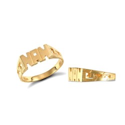 JRN114A-L | 9ct Yellow Gold Nan Id Ring