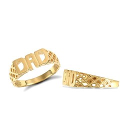 JRN128-L | 9ct Yellow Gold Dad Ring