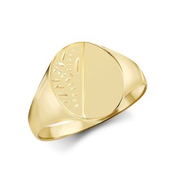 JRN135-L | 9ct Yellow Gold Signet Ring