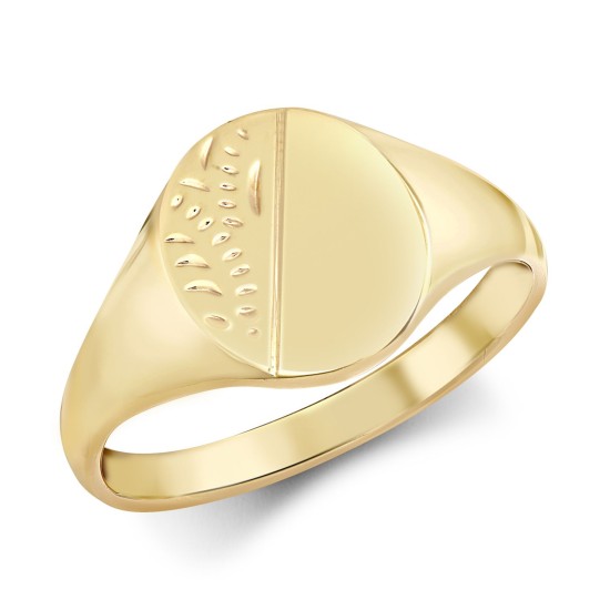 JRN139 | 9ct Yellow Gold Signet Ring