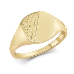 JRN141-N | 9ct Yellow Gold Signet Ring