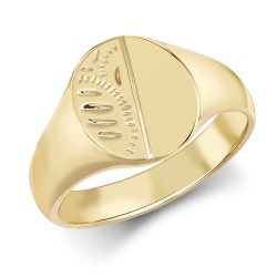 JRN143-O | 9ct Yellow Gold Signet Ring
