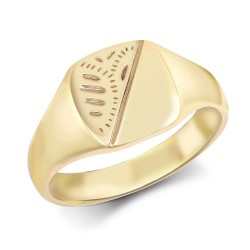 JRN145 | 9ct Yellow Gold Signet Ring