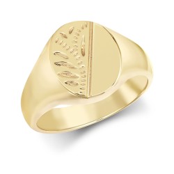 JRN147 | 9ct Yellow Gold Signet Ring