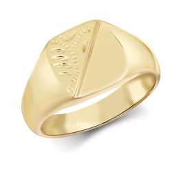 JRN149 | 9ct Yellow Gold Signet Ring