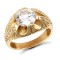 JRN194 | 9ct Yellow Gold Gents Cubic Zirconia Ring