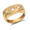 JRN197 | 9ct Yellow Gold Gents Cubic Zirconia Ring